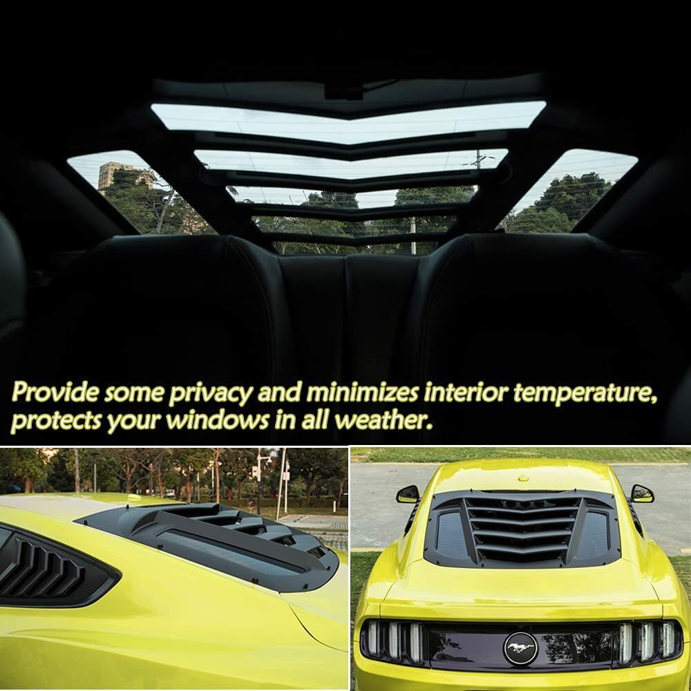 Ford Mustang 2015-2021 Rear and Side Window Louvers Windshield Sun Cover