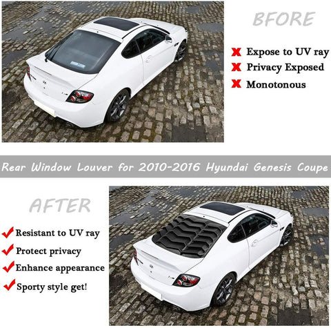Hyundai Genesis Coupe 2010-2016 Rear Window Louver Windshield Sunshade Cover