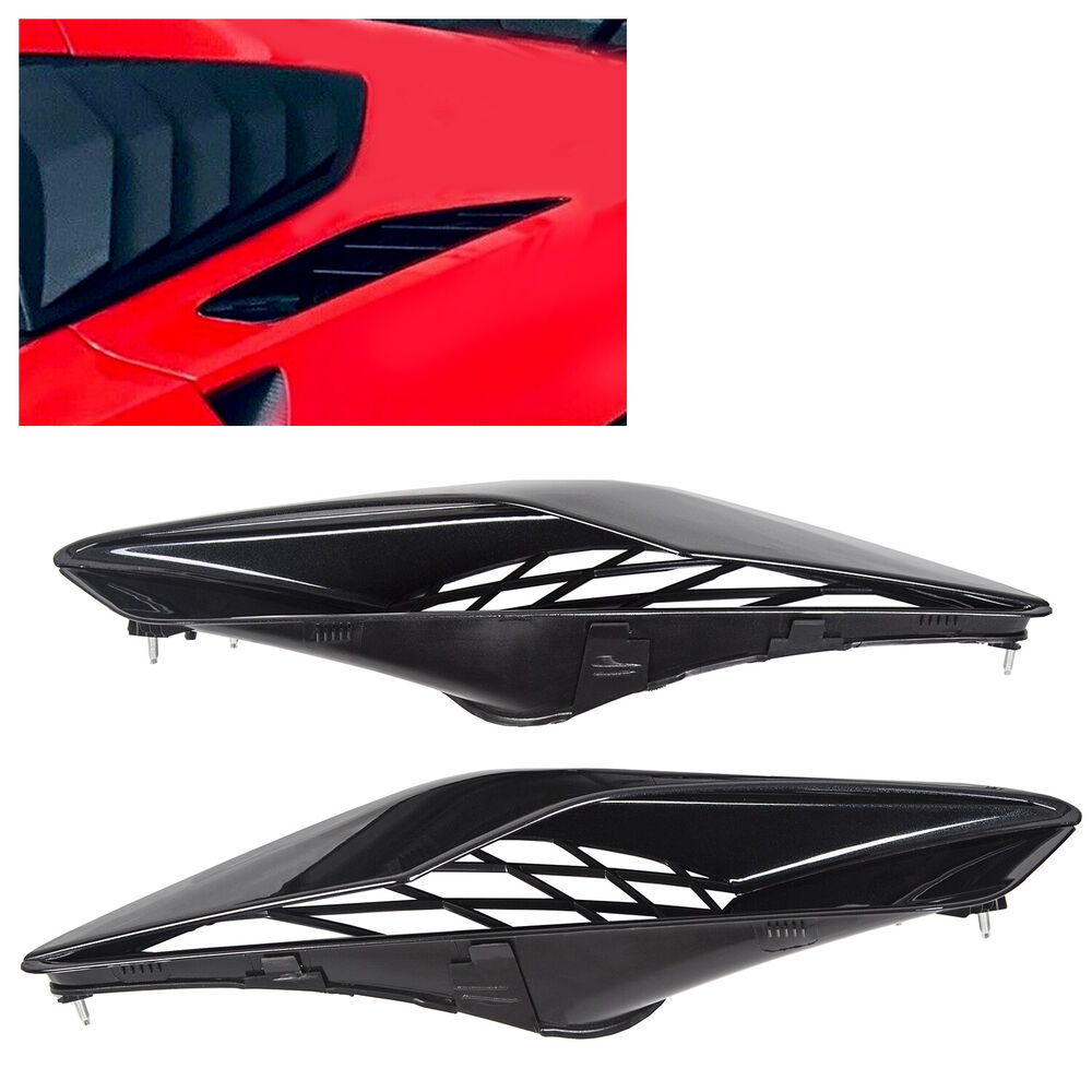 Genuine GM OEM Custom Black Emblem Set – 2014-2019 C7 Corvette, Front & Rear, Custom Paint