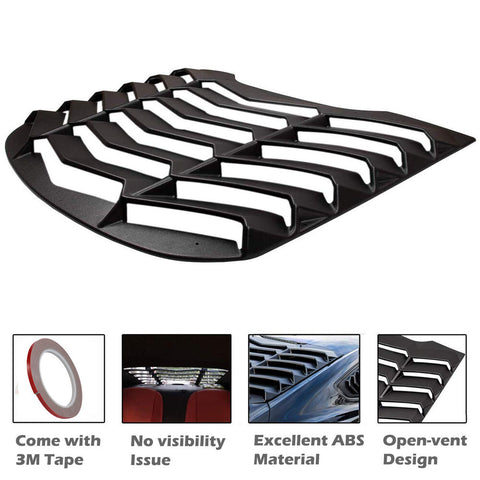 2015-2023 Ford Mustang Sun Shade Shield Cover Rear Window Scoop Louvers