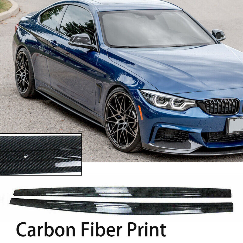 2014-2020 BMW F32 F33 F36 4 Series Side Skirts Extension Lip Carbon Fiber Style