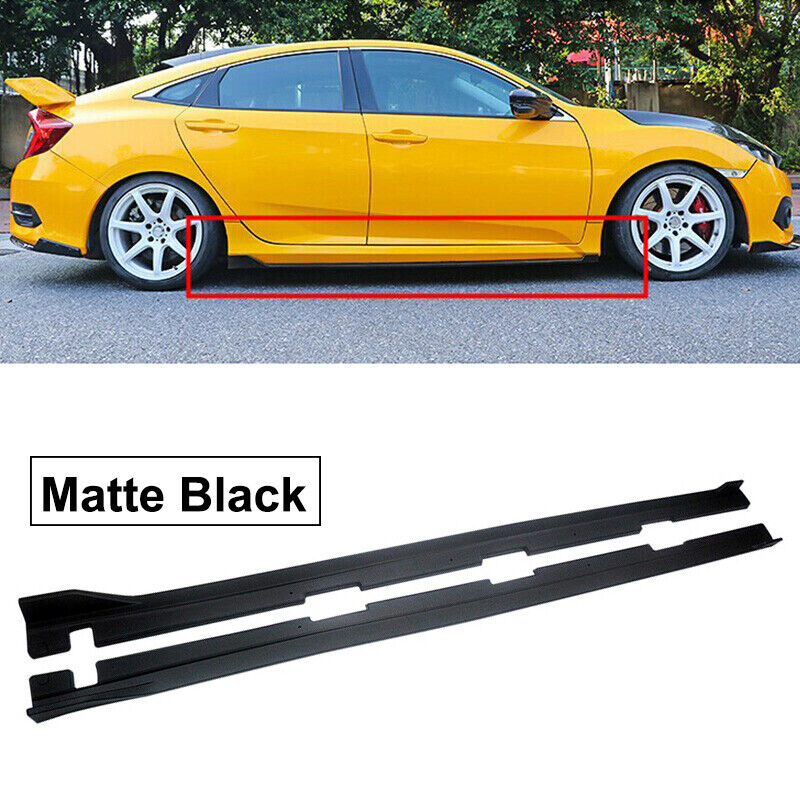 2016-2021 Honda Civic Sedan Hatchback Side Skirts Extension Matte Black