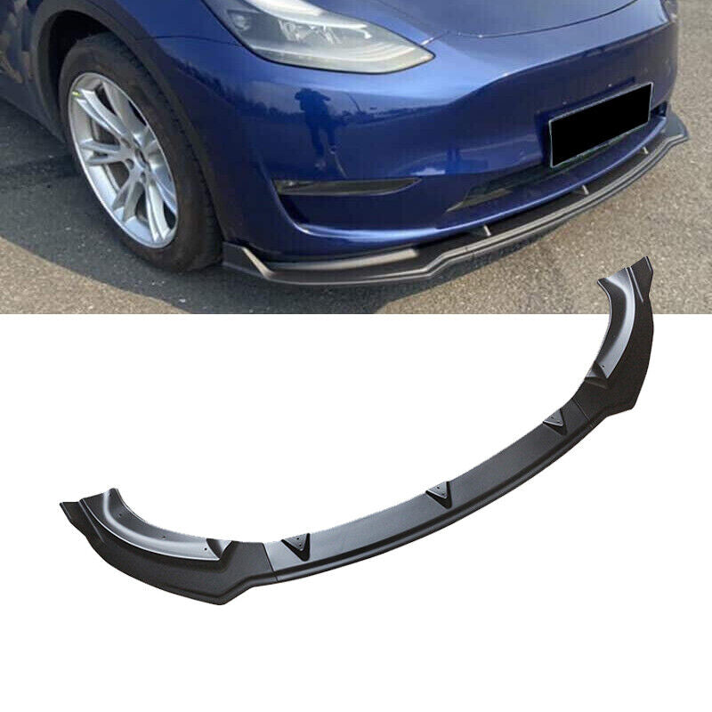 2020-2023 Tesla Model Y Front Bumper Lip Splitter Body Kit Matte Black