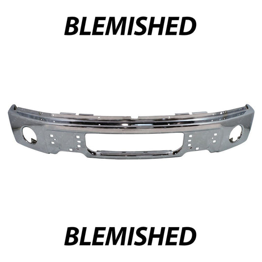 Ford F-150 w/ Fog 2009-2014 Front Bumper Face Bar BLEMISHED Chrome Steel