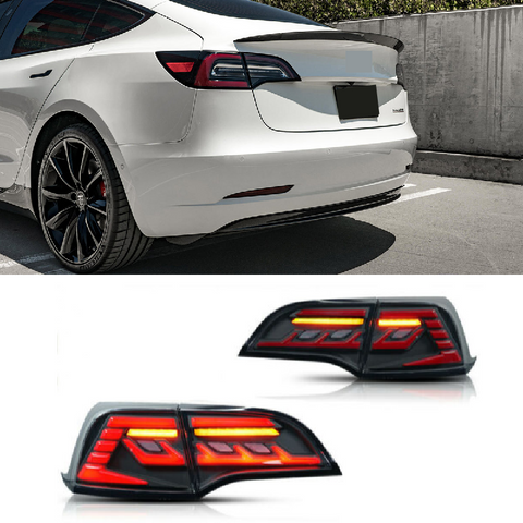 Tesla Model 3/ModelY 2017-2023 Brake Rear Lamps Smoked LED Tail Light Assembly