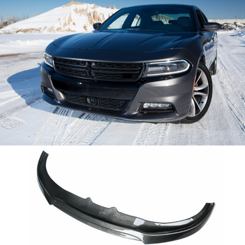 Dodge Charger 2015-2018 RT 2015-2022 SXT Carbon Look Front Lip + Rear Diffuser