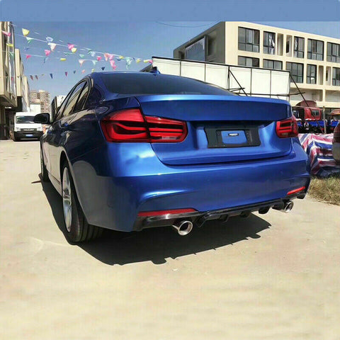 F30 Rear Diffusser 2012-2018 BMW F30 F31 M Sport Rear Diffuser Bumper Lip Carbon Fiber S