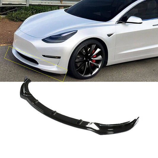 2017-2023 Tesla Model 3 Front Bumper Lip Spoiler Splitter 3PCS Gloss Black