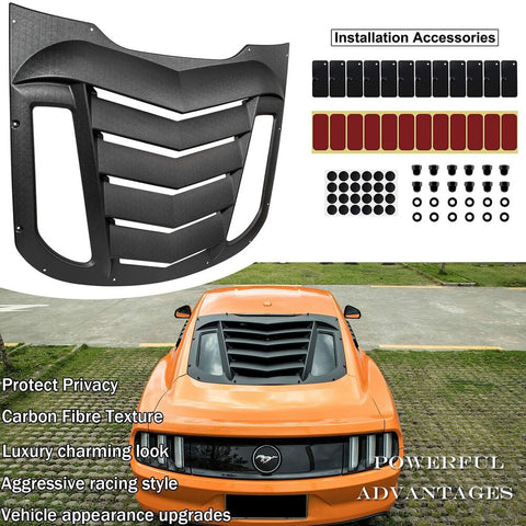 Ford Mustang 2015-2021 Rear and Side Window Louvers Windshield Sun Cover