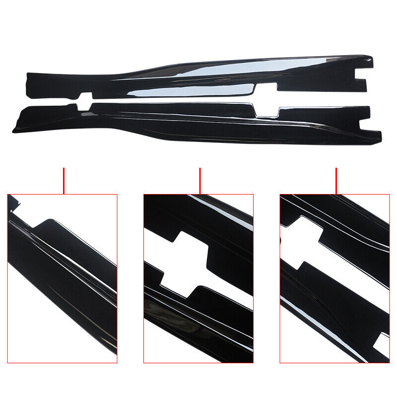 For 2014-2019 Chevy Corvette C7 Z06 Style Side Skirts Extensions ABS Carbon Look