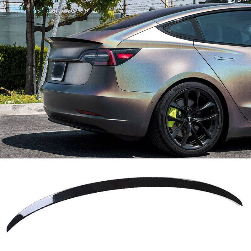2017-2023 Tesla Model 3 Rear Trunk Spoiler Wing Gloss Black Painted