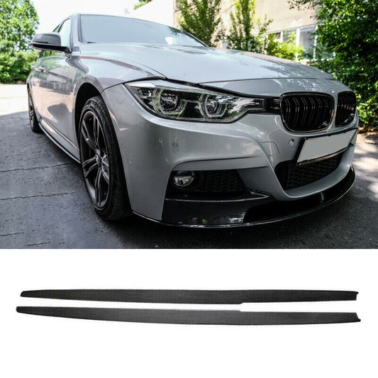 2012-2018 BMW F30 Sedan M Sport Side Skirts Extension Lip Carbon Fiber Style