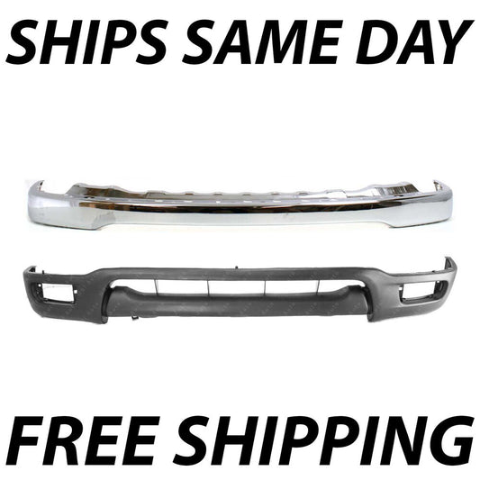 2001-2004 Toyota Tacoma Front Bumper Face Bar Lower Valance Kit - NEW Chrome