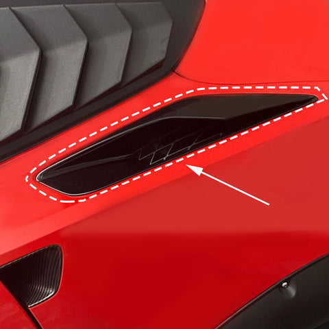 2014-2019 C7 Corvette Z06 Z51 Rear Upper Quarter Panel Scoops Vents 2Door 2DR