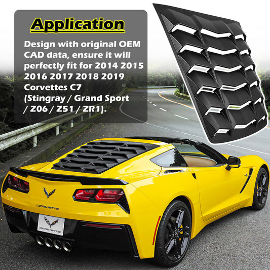 Corvette C7 Z06 Z51 2014-2019 Rear Window Louver Windshield Sunshade Cover