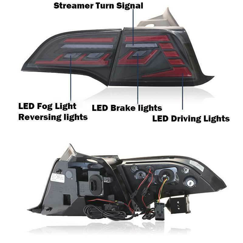 Tesla Model 3/ModelY 2017-2023 Brake Rear Lamps Smoked LED Tail Light Assembly