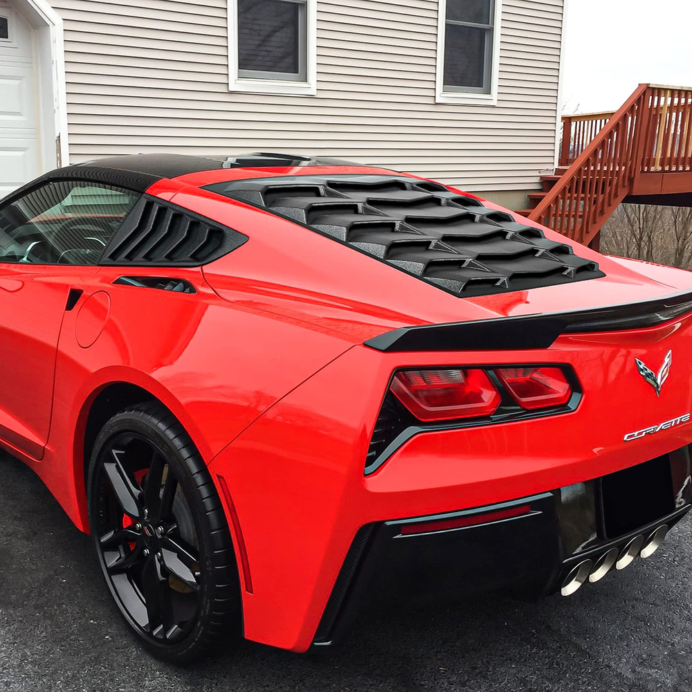 Rear&Side Window Louver Sun Shade Cover for Corvette C7 Z06 Z51 2014-