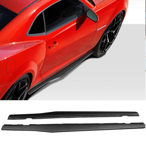 2010-2015 Chevrolet Camaro Side Skirts Extension Rocker Panel Matte Black