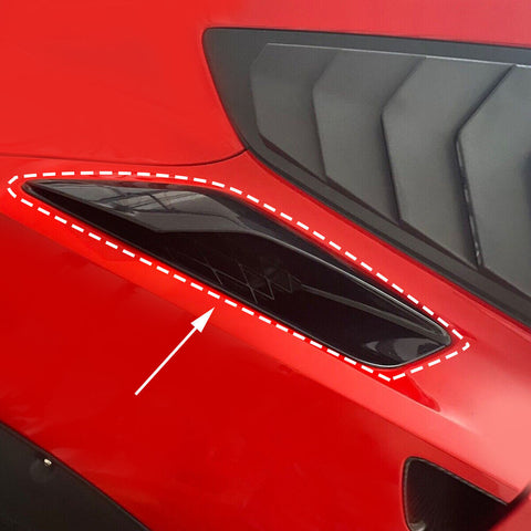 2014-2019 C7 Corvette Z06 Z51 Rear Upper Quarter Panel Scoops Vents 2Door 2DR