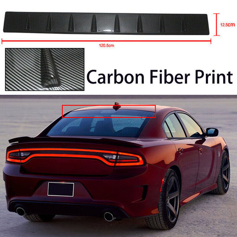 2011-2023 Dodge Charger Shark Fin Rear Roof Spoiler Wing Carbon Fiber Style