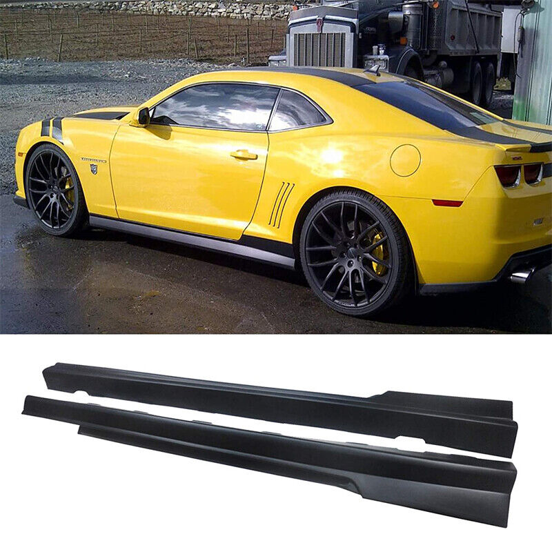 2010-2015 Chevy Chevrolet Camaro ZL1 Style Side Skirts Matte Black Pair