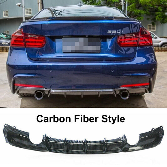 2012-2018 BMW F30 F31 M Sport Rear Diffuser Bumper Carbon Fiber Style
